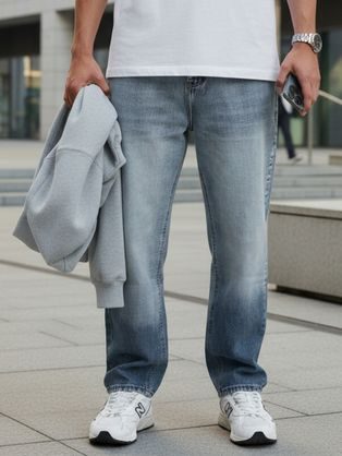 Originálne široké modré rifle