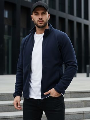 Granátová mikina na zips bez kapucne