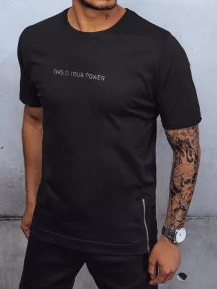 Štýlové čierne tričko s nápisom