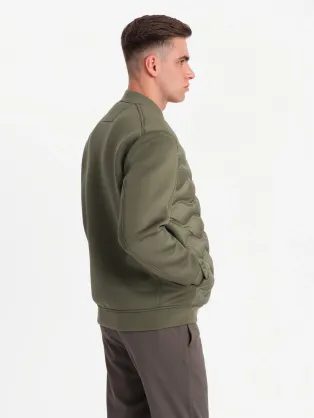 Moderná modrá bomber bunda