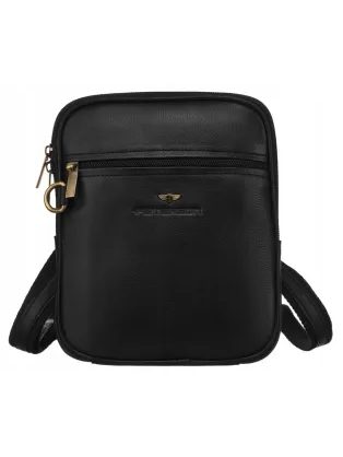 Moderná kožená taška Peterson v čiernej farbe