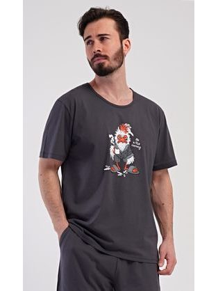 Tmavomodré krátke pánske pyžamo Surf