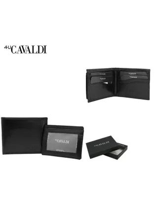 Jednoduchá čierna kožená peňaženka na karty