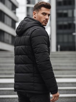 Trendy zimná bunda s kapucňou v šedom prevedení