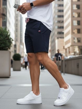 Grafitové kraťasy s vreckami na zips