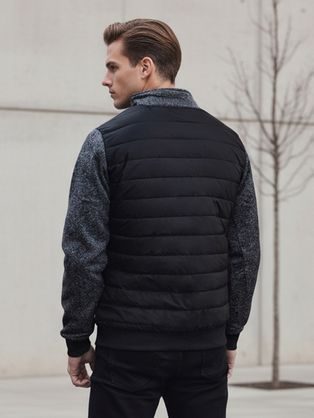 Trendy čierna pánska softshellová bunda