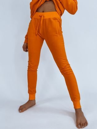 Moderné dámske tepláky Fits v pomarančovej farbe