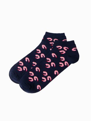 Veselé čierne ponožky krevety V24 U177
