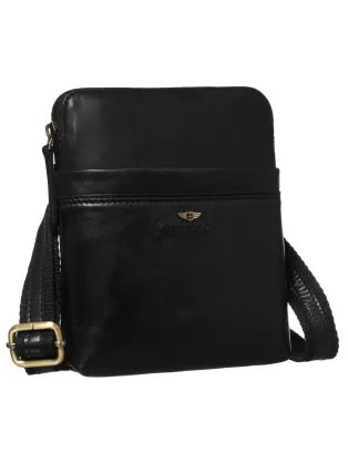 Trendy kožená čierna taška Rovicky