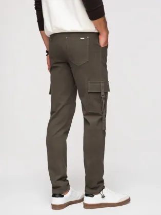 Zelené pánske cargo nohavice V1 PACG-0178