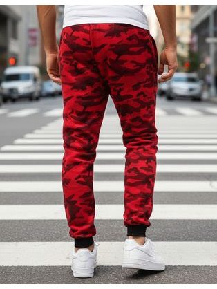 Trendy maskáčové tepláky pre pánov v šedom farebnom prevedení