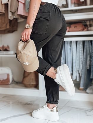 Dámske šedé elegantné nohavice Bafrot