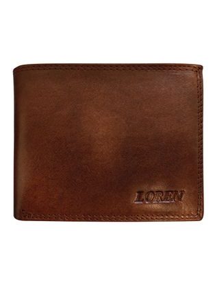 Prírodná hnedá pánska peňaženka LOREN