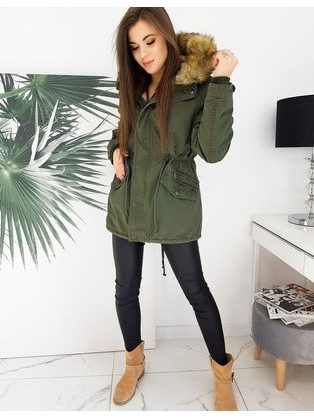 Dámska zimná parka Tifanny v khaki farbe