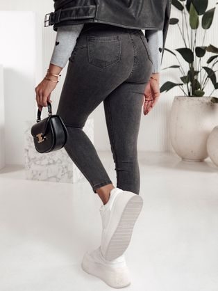 Trendy dámske čierne rifle Slimlegs