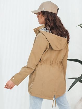 Módna dámska bunda v kamelovej farbe Sport Heven