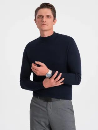 Trendy tmavo modrý polorolák V2 SWTN-0100