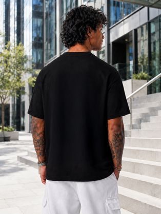 Pánske jednofarebné granátové tričko s nápisom