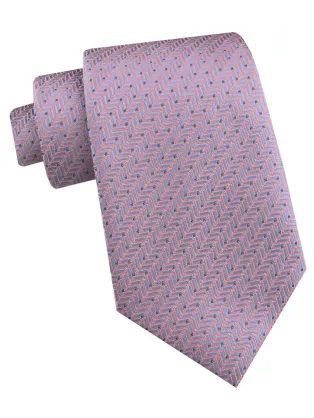 Ružová vzorovaná pánska kravata