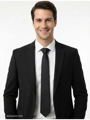 Čierna elegantná kravata Angelo di Monti