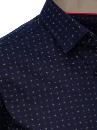 Granátová košeľa s decentným vzorom