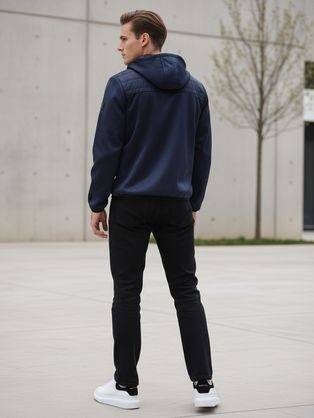 Trendy tmavo modré nohavice s pružným pásom V3 PACP-0116