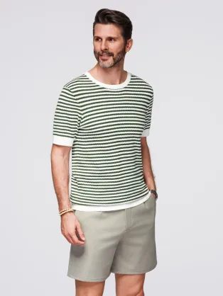 Námornícke olivovo-biele tričko V3 TSCT-0255