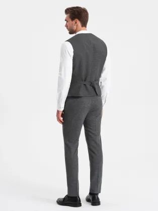 Trendy karamelová elegantná vesta V1 BLZV-0112