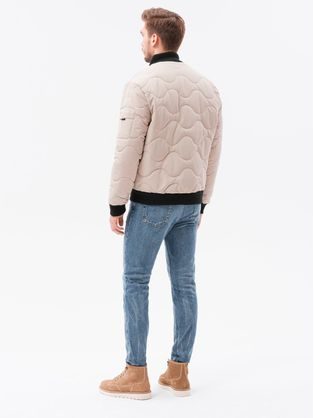 Trendy béžová bomber bunda V2 JANP-0153