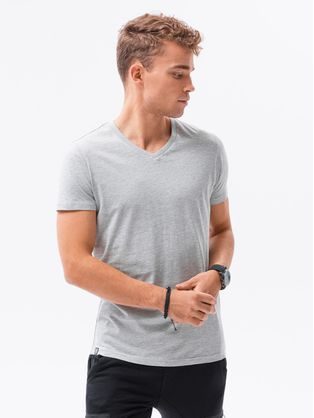 Trendy šedé tričko s nápisom Think S1898