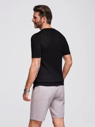 Trendy čierny polorolák V1 SWTN-0100