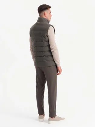 Elegantná čierna pánska vesta V1 BLZV-0146