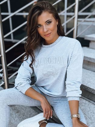 Dámska svetlošedá mikina v jednoduchom prevedení Casualvibe