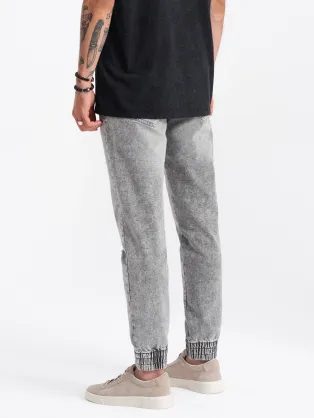 Módne modré pánske rifle v trendy prevedení