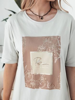 Dámske ecru tričko s elegantným prvkom Binda
