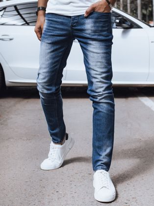 Trendy pohodlné džínsy modré
