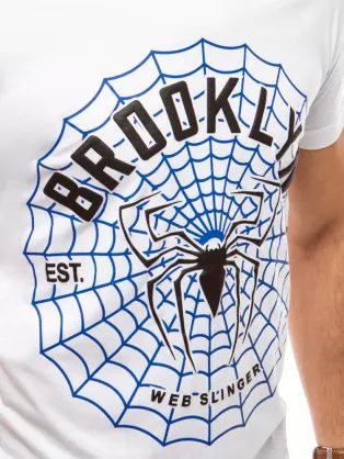 Biele tričko s potlačou Brooklyn