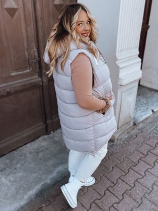 Trendová dámska zelená vesta Noelia