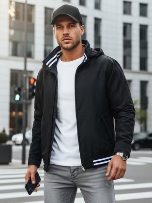 Čierna pánska prechodná bunda