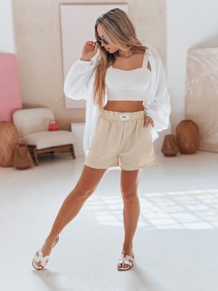 Béžové pohodlné dámske kraťasy