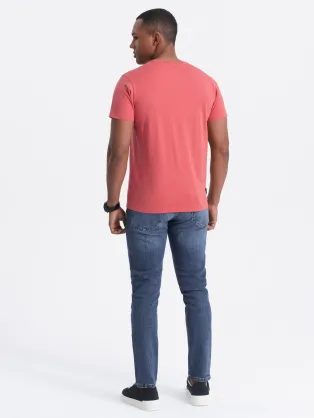 Červené pánske tričko s gombíkmi V1 TSCT-0155