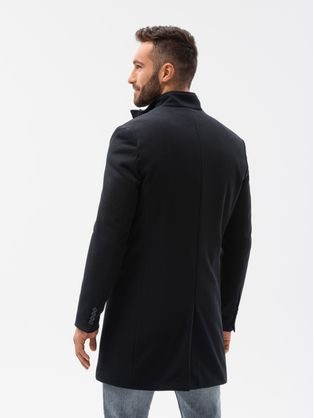 Krásny elegantný kabát v čiernej farbe C430