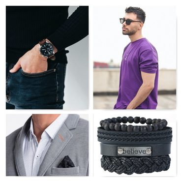 Férfi kiegészítők és ékszerek a trendi outfitekhez