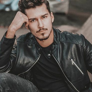 Férfi műbőr dzseki