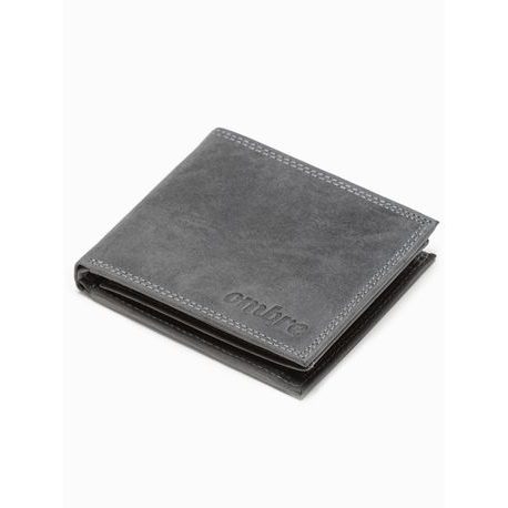 Moderná čierna kožená peňaženka A092