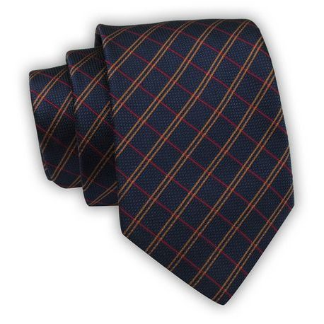 Nádherná károvaná kravata v granátovej farbe Alties