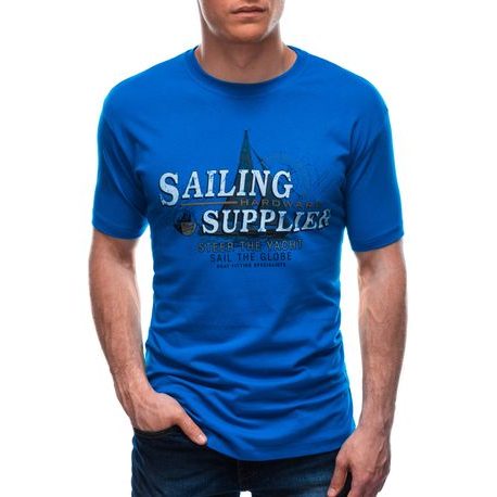 Modré tričko s potlačou Sailing S1674