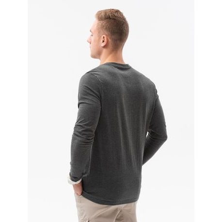 Klasické tmavo-šedé tričko s dlhým rukávom L138