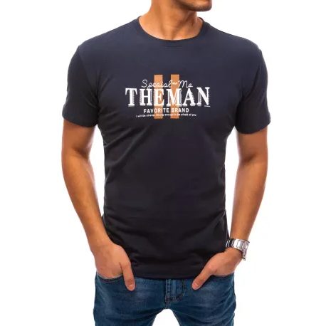 Granátové bavlnené tričko s potlačou The Man