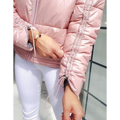 Štýlová dámska prešívaná bunda Sephia v ružovej farbe